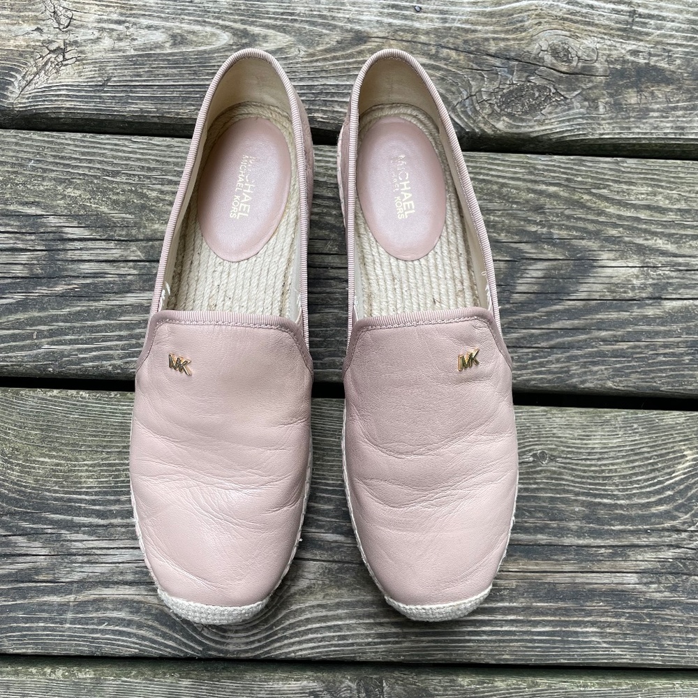Women's Shoes: Michael Kors Leather Slip On Espadrilles - Picture 1 of 8